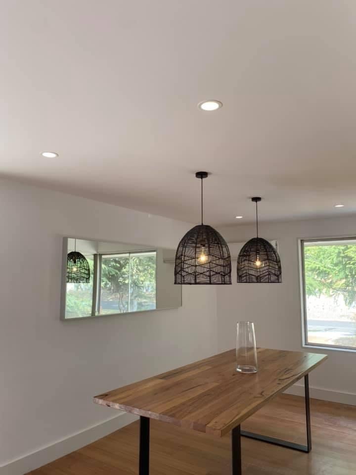 Recessed downlights installed by Goodwill Electrical & Maintenance in a Melbourne home